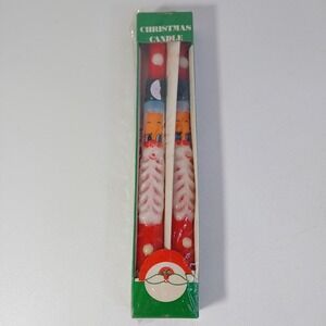 Vintage set of Santa Christmas Candles 10"